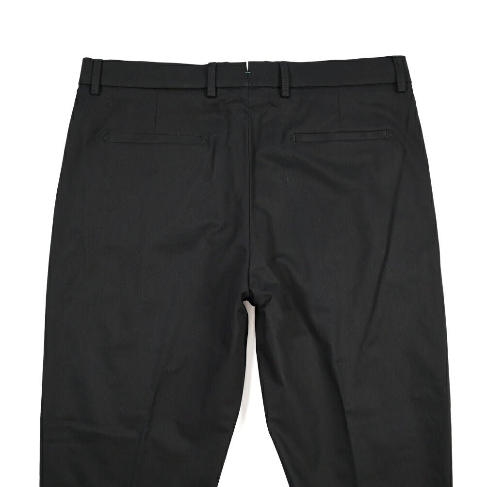 BERWICH “CHIAIA 1P” ストレッチコットン ワンタックチノパンツ ブラック(black) 54 | GUARDAROBA MILANO OFFICIAL STORE