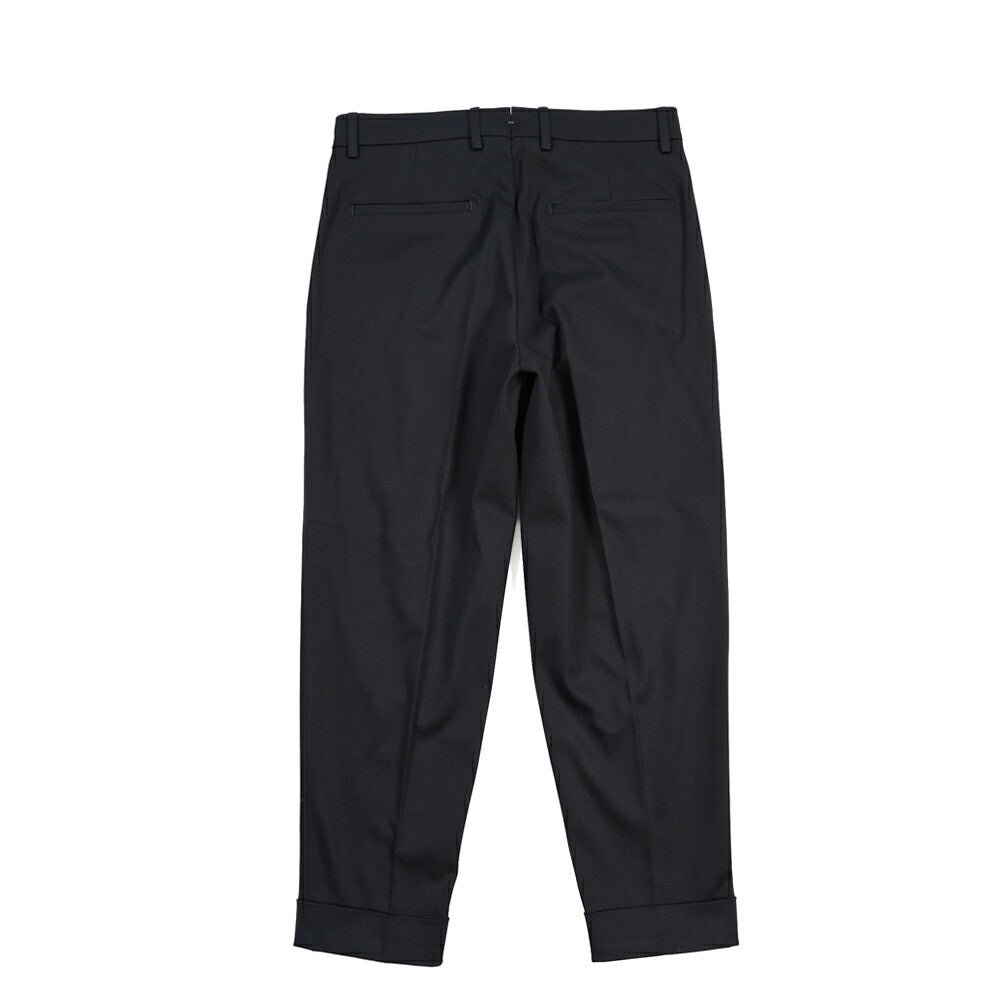 BERWICH “CHIAIA 1P” ストレッチコットン ワンタックチノパンツ ネイビー(navy) 46 | GUARDAROBA MILANO OFFICIAL STORE