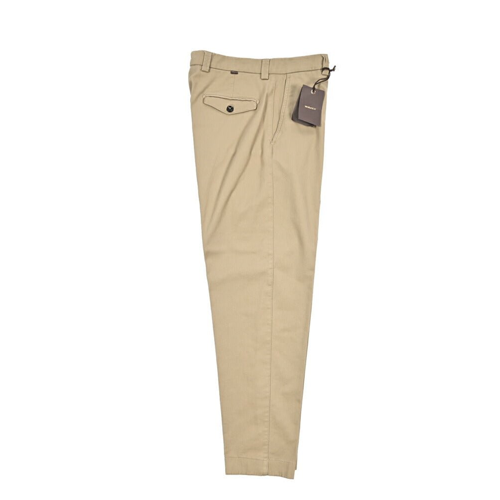 BERWICH “CHIAIA FF” ストレッチコットンチノ ノータックパンツ ベージュ(sand) 48 | GUARDAROBA MILANO OFFICIAL STORE