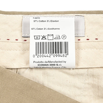 BERWICH “CHIAIA FF” ストレッチコットンチノ ノータックパンツ ベージュ(sand) 48 | GUARDAROBA MILANO OFFICIAL STORE