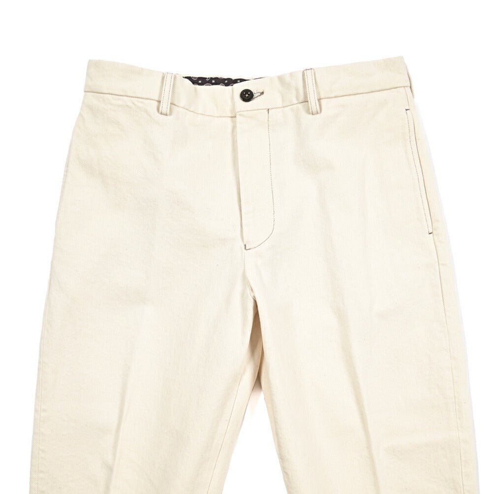 BERWICH “CHIAIA FF - GD” コットン100%デニム ノータックパンツ / デニスラ オフホワイト(ecru denim) 48 | GUARDAROBA MILANO OFFICIAL STORE
