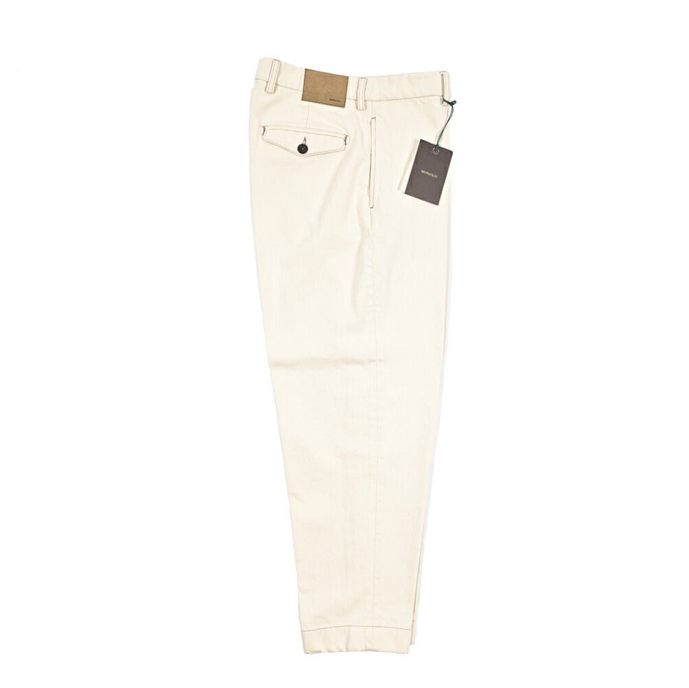 BERWICH “CHIAIA FF - GD” コットン100%デニム ノータックパンツ / デニスラ オフホワイト(ecru denim) 48 | GUARDAROBA MILANO OFFICIAL STORE