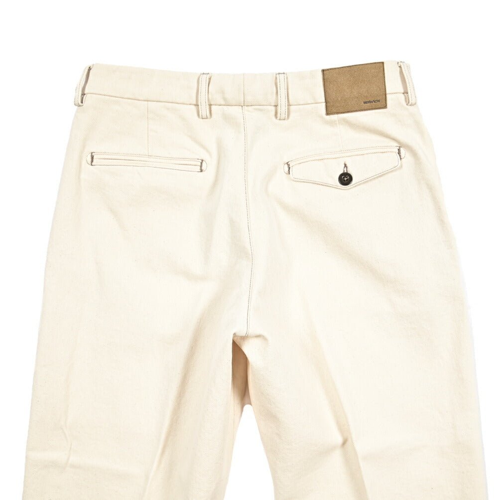 BERWICH “CHIAIA FF - GD” コットン100%デニム ノータックパンツ / デニスラ オフホワイト(ecru denim) 48 | GUARDAROBA MILANO OFFICIAL STORE