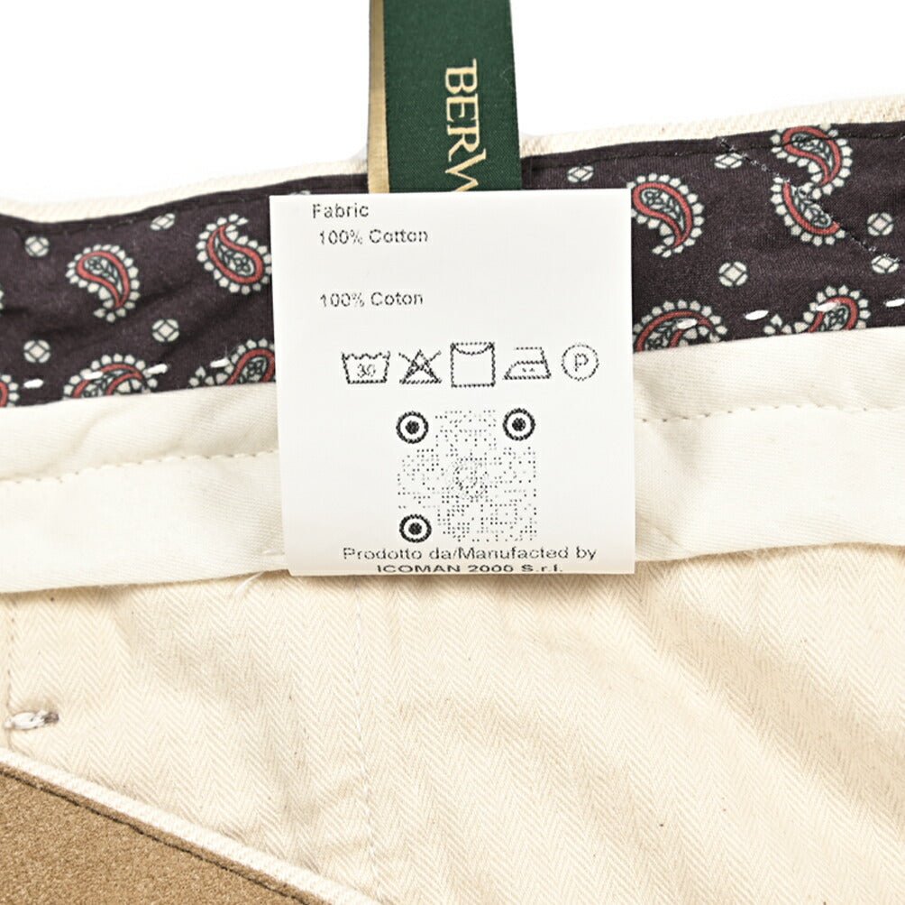BERWICH “CHIAIA FF - GD” コットン100%デニム ノータックパンツ / デニスラ オフホワイト(ecru denim) 48 | GUARDAROBA MILANO OFFICIAL STORE