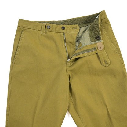 BERWICH “CHIAIA FF-GD” リネン混コットン ノータックパンツ カーキグリーン(old274) 44 | GUARDAROBA MILANO OFFICIAL STORE