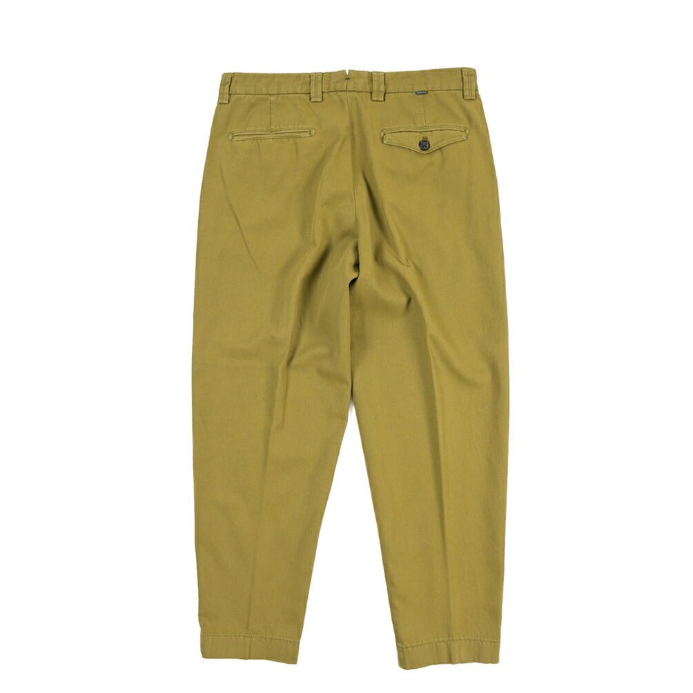 BERWICH “CHIAIA FF-GD” リネン混コットン ノータックパンツ カーキグリーン(old274) 44 | GUARDAROBA MILANO OFFICIAL STORE