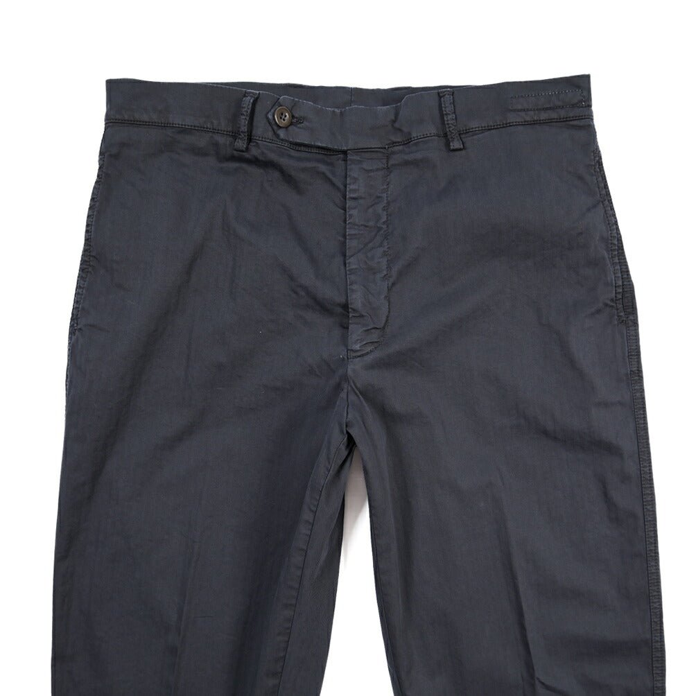 BERWICH “CHIAIA FF-GD” ストレッチコットン ノータックヘリンボーンパンツ ネイビー(old722) 50 | GUARDAROBA MILANO OFFICIAL STORE