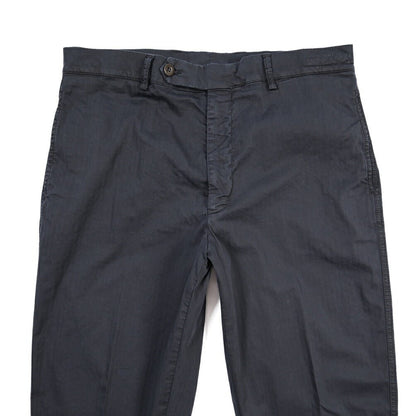 BERWICH “CHIAIA FF-GD” ストレッチコットン ノータックヘリンボーンパンツ ネイビー(old722) 50 | GUARDAROBA MILANO OFFICIAL STORE
