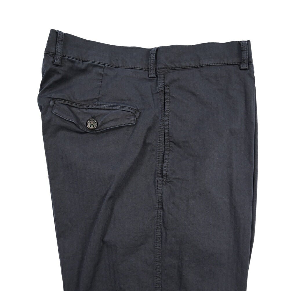 BERWICH “CHIAIA FF-GD” ストレッチコットン ノータックヘリンボーンパンツ ネイビー(old722) 50 | GUARDAROBA MILANO OFFICIAL STORE