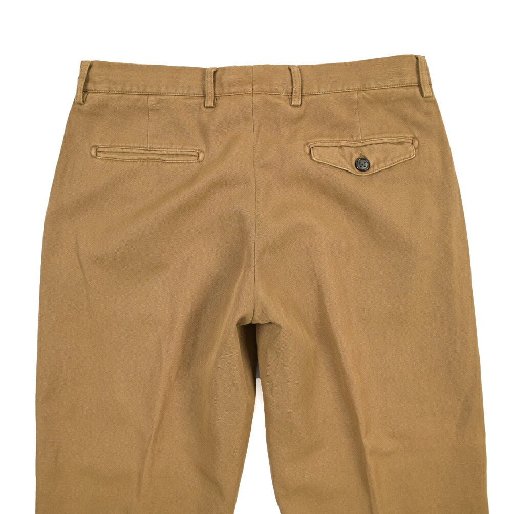 BERWICH “CHIAIA FF-GD” リネン混コットン ノータックパンツ ブラウン(old280) 46 | GUARDAROBA MILANO OFFICIAL STORE
