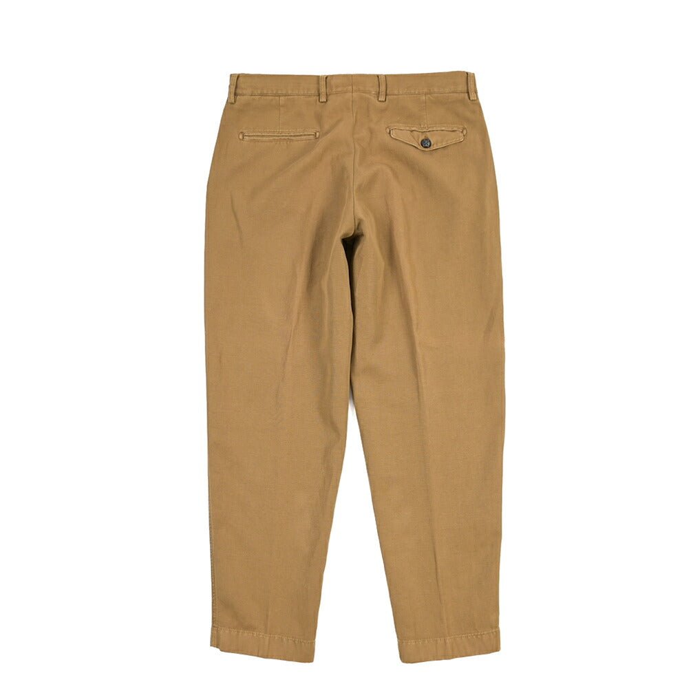 BERWICH “CHIAIA FF-GD” リネン混コットン ノータックパンツ ブラウン(old280) 46 | GUARDAROBA MILANO OFFICIAL STORE