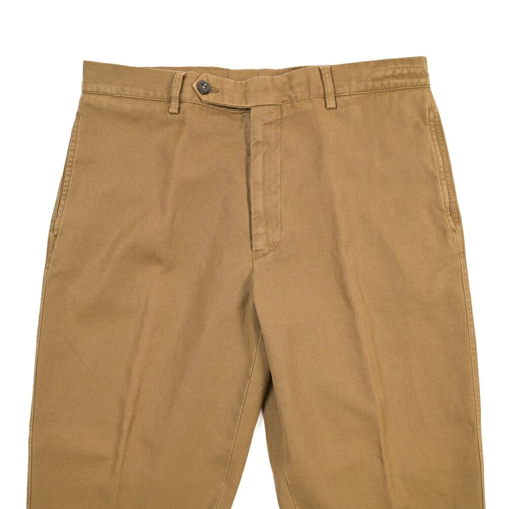 BERWICH “CHIAIA FF-GD” リネン混コットン ノータックパンツ ブラウン(old280) 46 | GUARDAROBA MILANO OFFICIAL STORE