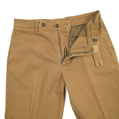 BERWICH “CHIAIA FF-GD” リネン混コットン ノータックパンツ ブラウン(old280) 46 | GUARDAROBA MILANO OFFICIAL STORE