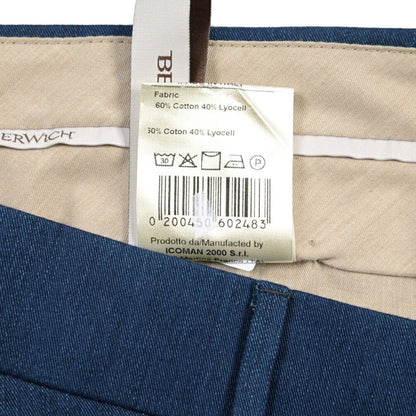BERWICH “CHIAIA FF LONG” リヨセル混コットン ノータックパンツ ネイビー(blue) 46 | GUARDAROBA MILANO OFFICIAL STORE