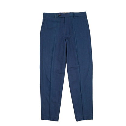 BERWICH “CHIAIA FF LONG” リヨセル混コットン ノータックパンツ ネイビー(blue) 46 | GUARDAROBA MILANO OFFICIAL STORE