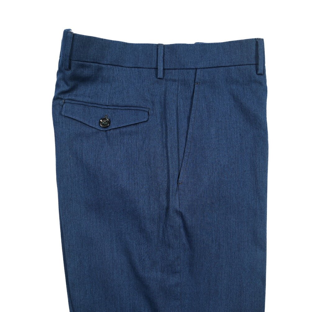 BERWICH “CHIAIA FF LONG” リヨセル混コットン ノータックパンツ ネイビー(blue) 46 | GUARDAROBA MILANO OFFICIAL STORE