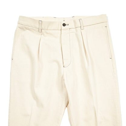 BERWICH “CHIAIA - GD” コットン100%デニム ワンタックパンツ / デニスラ オフホワイト(ecru denim) 50 | GUARDAROBA MILANO OFFICIAL STORE