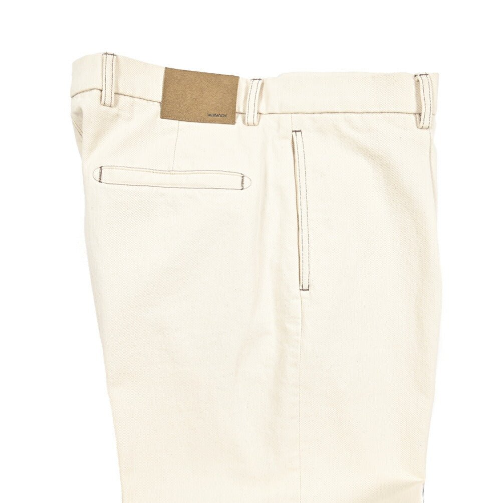 BERWICH “CHIAIA - GD” コットン100%デニム ワンタックパンツ / デニスラ オフホワイト(ecru denim) 50 | GUARDAROBA MILANO OFFICIAL STORE