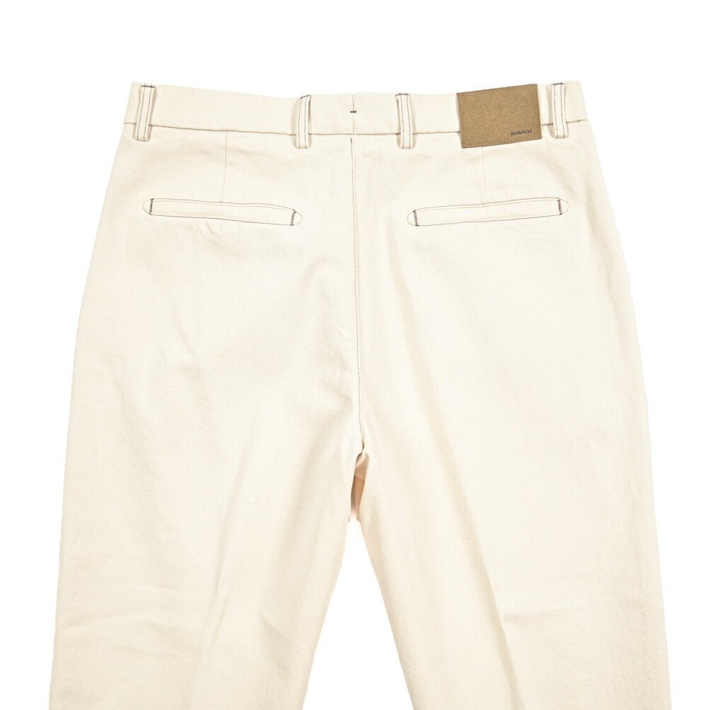 BERWICH “CHIAIA - GD” コットン100%デニム ワンタックパンツ / デニスラ オフホワイト(ecru denim) 50 | GUARDAROBA MILANO OFFICIAL STORE