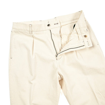 BERWICH “CHIAIA - GD” コットン100%デニム ワンタックパンツ / デニスラ オフホワイト(ecru denim) 50 | GUARDAROBA MILANO OFFICIAL STORE