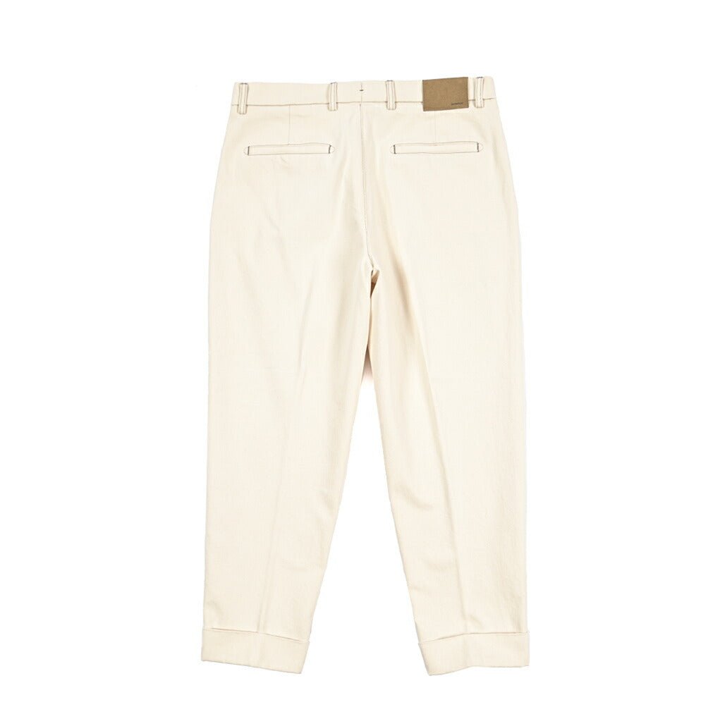 BERWICH “CHIAIA - GD” コットン100%デニム ワンタックパンツ / デニスラ オフホワイト(ecru denim) 50 | GUARDAROBA MILANO OFFICIAL STORE