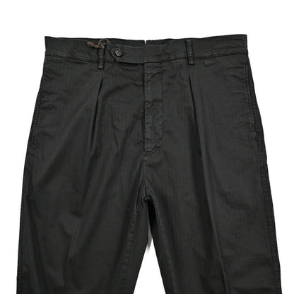 BERWICH "CHIAIA - GD" ストレッチコットン ワンタックヘリンボーンパンツ (製品染め)｜424676 - 46｜GUARDAROBA MILANO OFFICIAL STORE