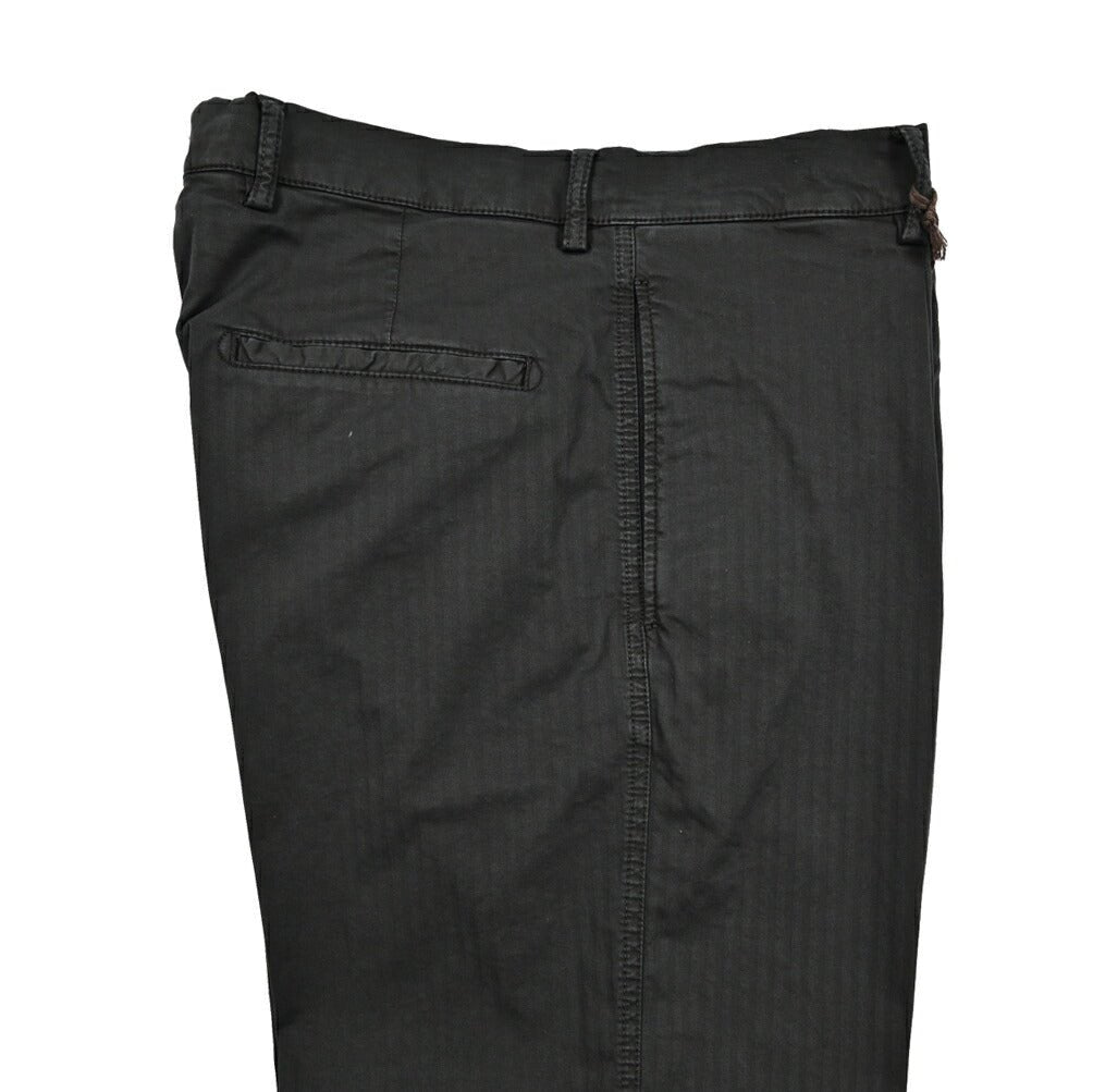 BERWICH "CHIAIA - GD" ストレッチコットン ワンタックヘリンボーンパンツ (製品染め)｜424676 - 46｜GUARDAROBA MILANO OFFICIAL STORE