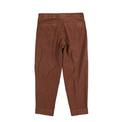 BERWICH “CHIAIA-GD” ストレッチコットン ワンタックチノパンツ ブラウン 48 | GUARDAROBA MILANO OFFICIAL STORE