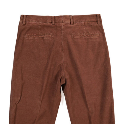 BERWICH “CHIAIA-GD” ストレッチコットン ワンタックチノパンツ ブラウン 48 | GUARDAROBA MILANO OFFICIAL STORE