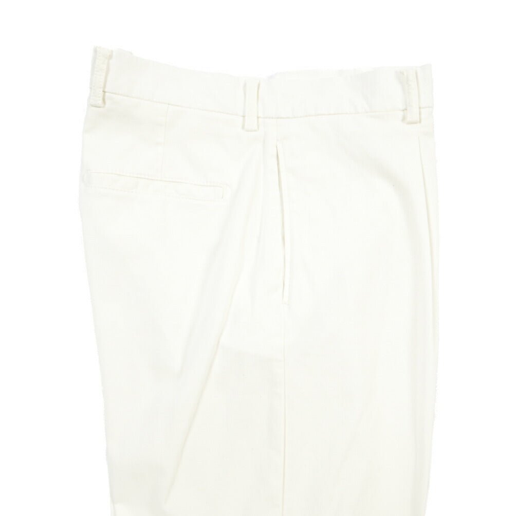 BERWICH “CHIAIA - GD” リヨセル混コットン ワンタックストレッチパンツ ホワイト(panna001) 48 | GUARDAROBA MILANO OFFICIAL STORE