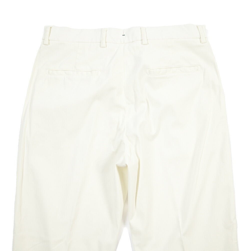 BERWICH “CHIAIA - GD” リヨセル混コットン ワンタックストレッチパンツ ホワイト(panna001) 48 | GUARDAROBA MILANO OFFICIAL STORE