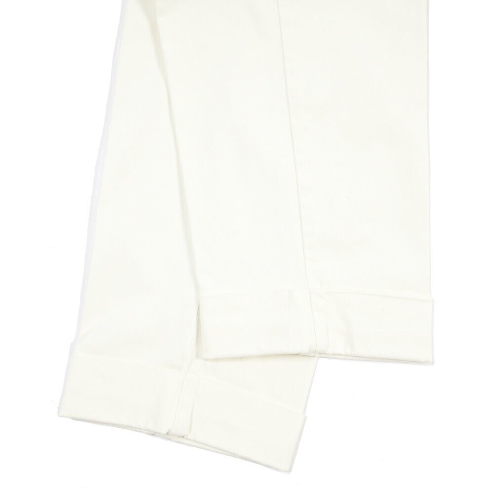 BERWICH “CHIAIA - GD” リヨセル混コットン ワンタックストレッチパンツ ホワイト(panna001) 48 | GUARDAROBA MILANO OFFICIAL STORE