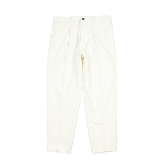 BERWICH “CHIAIA - GD” リヨセル混コットン ワンタックストレッチパンツ ホワイト(panna001) 48 | GUARDAROBA MILANO OFFICIAL STORE