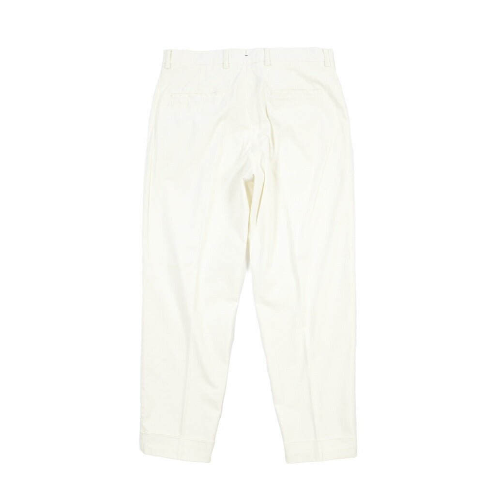 BERWICH “CHIAIA - GD” リヨセル混コットン ワンタックストレッチパンツ ホワイト(panna001) 48 | GUARDAROBA MILANO OFFICIAL STORE