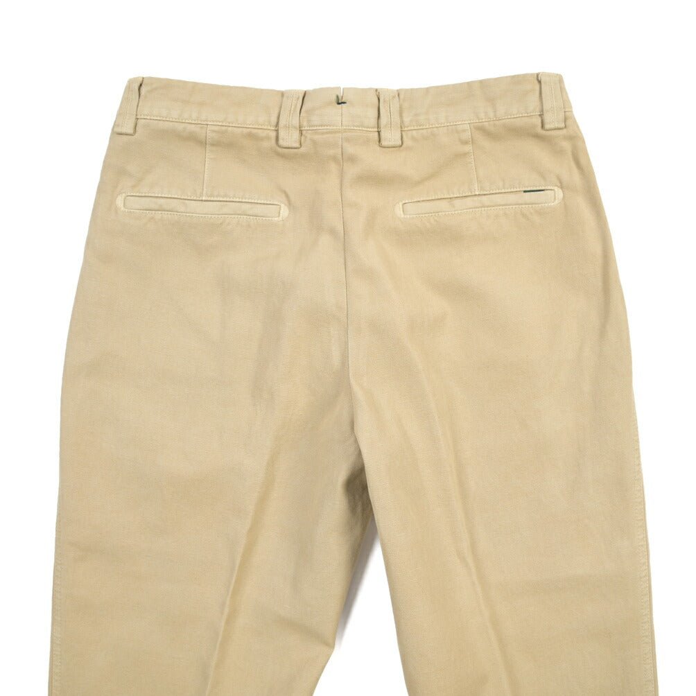 BERWICH “CHIAIA - GD” リネン混コットン ワンタックパンツ ベージュ(old722) 46 | GUARDAROBA MILANO OFFICIAL STORE