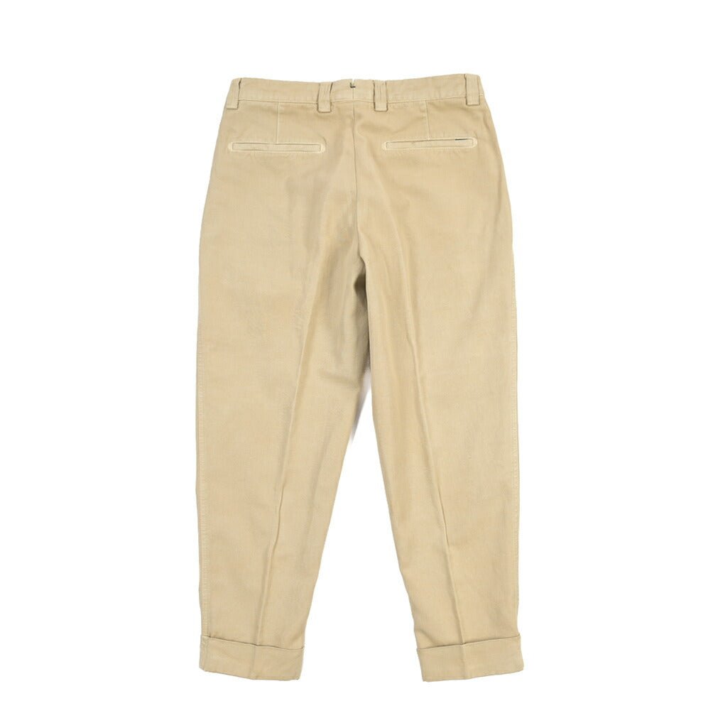BERWICH “CHIAIA - GD” リネン混コットン ワンタックパンツ ベージュ(old722) 46 | GUARDAROBA MILANO OFFICIAL STORE