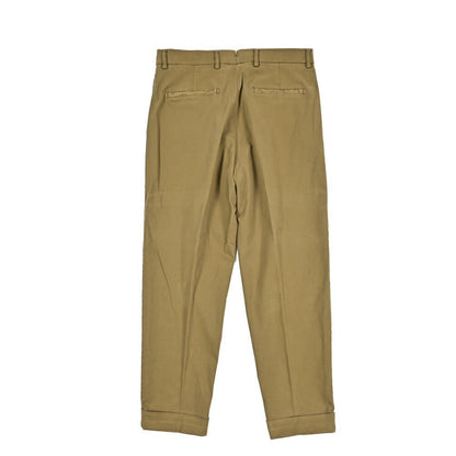 BERWICH “CHIAIA - GD” ストレッチコットンチノ ワンタックパンツ カーキグリーン(olio3811) 44 | GUARDAROBA MILANO OFFICIAL STORE