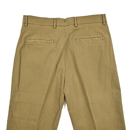 BERWICH “CHIAIA - GD” ストレッチコットンチノ ワンタックパンツ カーキグリーン(olio3811) 44 | GUARDAROBA MILANO OFFICIAL STORE