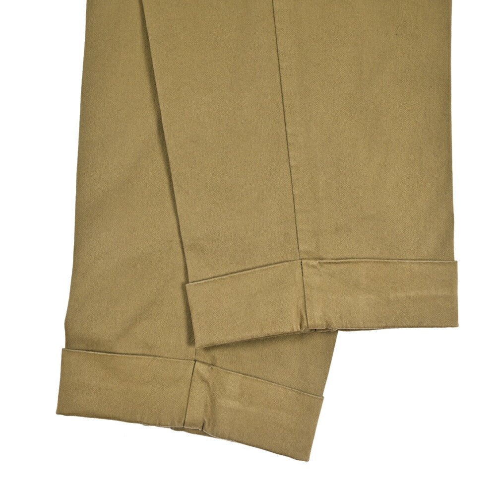 BERWICH “CHIAIA - GD” ストレッチコットンチノ ワンタックパンツ カーキグリーン(olio3811) 44 | GUARDAROBA MILANO OFFICIAL STORE