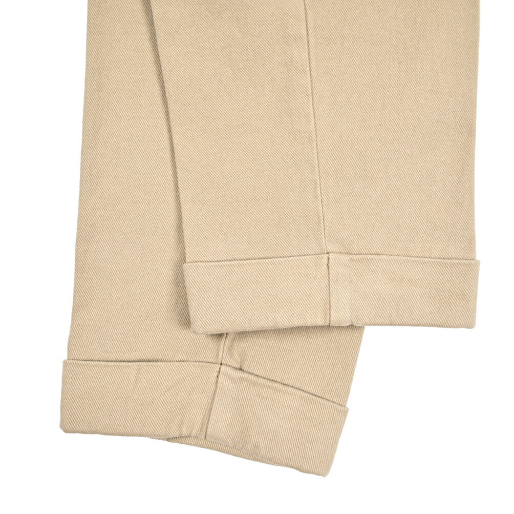 BERWICH “CHIAIA - GD” ストレッチコットンチノ ワンタックパンツ ベージュ(beige208) 48 | GUARDAROBA MILANO OFFICIAL STORE