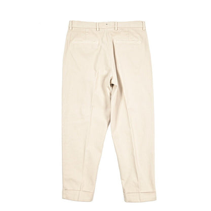 BERWICH “CHIAIA - GD” ストレッチコットンチノ ワンタックパンツ オフホワイト(latte802) 48 | GUARDAROBA MILANO OFFICIAL STORE