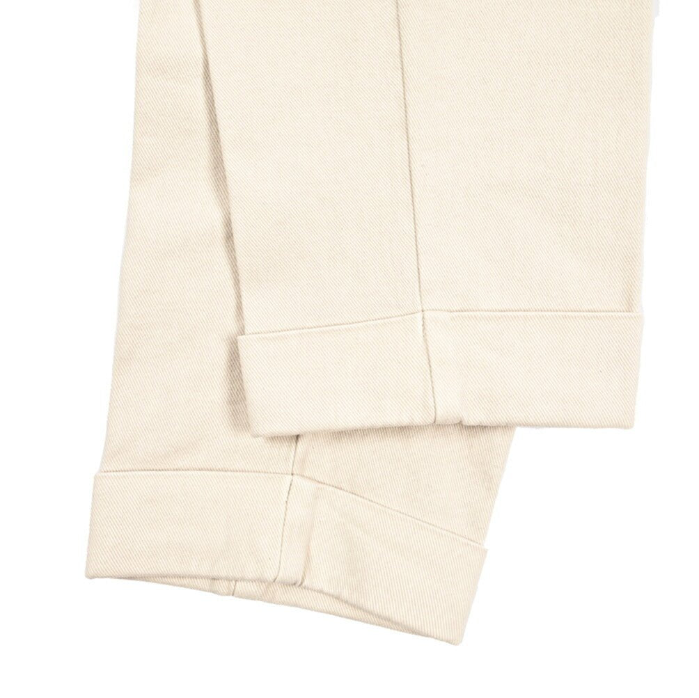 BERWICH “CHIAIA - GD” ストレッチコットンチノ ワンタックパンツ オフホワイト(latte802) 48 | GUARDAROBA MILANO OFFICIAL STORE