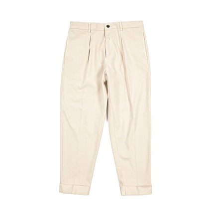 BERWICH “CHIAIA - GD” ストレッチコットンチノ ワンタックパンツ オフホワイト(latte802) 48 | GUARDAROBA MILANO OFFICIAL STORE