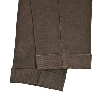 BERWICH “CHIAIA - GD” ストレッチコットンチノ ワンタックパンツ ブラウン(moro1432) 46 | GUARDAROBA MILANO OFFICIAL STORE