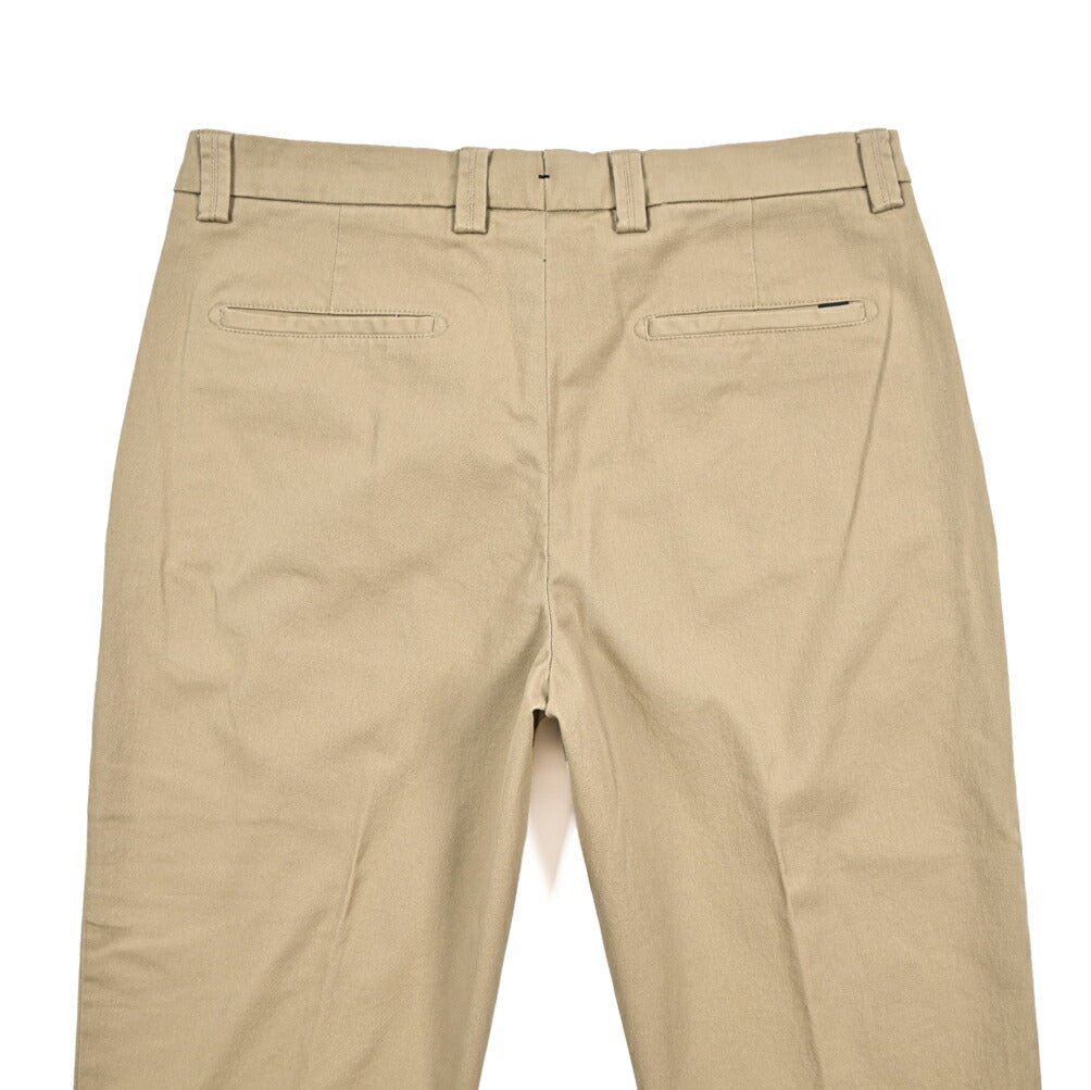 BERWICH “CHIAIA - GD” ストレッチコットンチノ ワンタックパンツ ベージュ(sand) 50 | GUARDAROBA MILANO OFFICIAL STORE