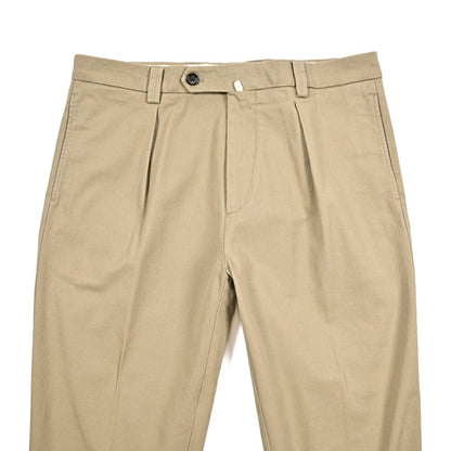 BERWICH “CHIAIA - GD” ストレッチコットンチノ ワンタックパンツ ベージュ(sand) 50 | GUARDAROBA MILANO OFFICIAL STORE