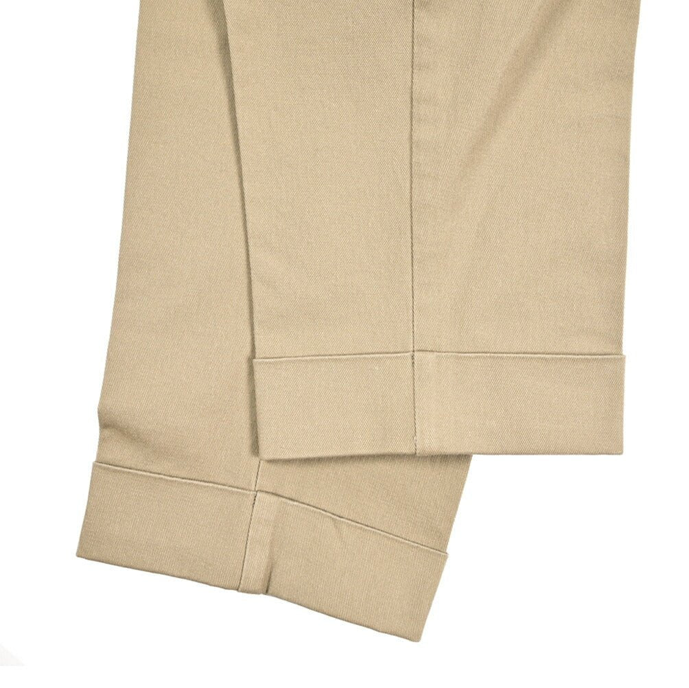 BERWICH “CHIAIA - GD” ストレッチコットンチノ ワンタックパンツ ベージュ(sand) 50 | GUARDAROBA MILANO OFFICIAL STORE