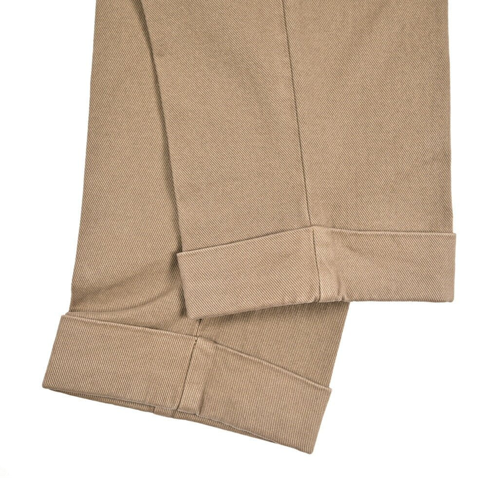 BERWICH “CHIAIA - GD” ストレッチコットンチノ ワンタックパンツ ブラウン(noce724) 46 | GUARDAROBA MILANO OFFICIAL STORE