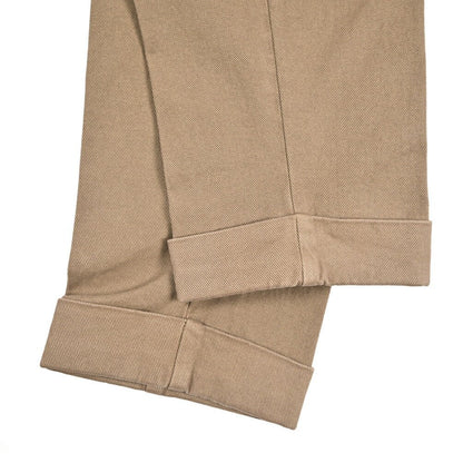 BERWICH “CHIAIA - GD” ストレッチコットンチノ ワンタックパンツ ブラウン(noce724) 46 | GUARDAROBA MILANO OFFICIAL STORE