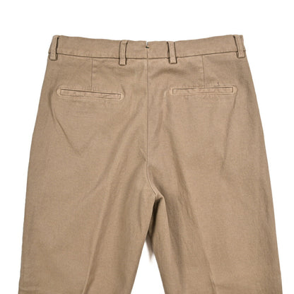 BERWICH “CHIAIA - GD” ストレッチコットンチノ ワンタックパンツ ブラウン(noce724) 46 | GUARDAROBA MILANO OFFICIAL STORE